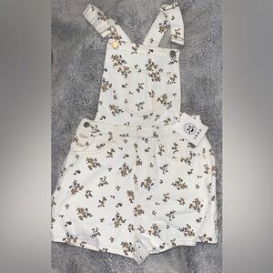 NWT Cider Overall Shorts Floral Print Size XS